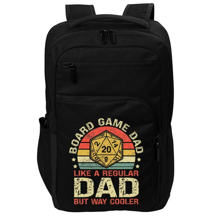 Board Game Dad Funny Board Gamer Impact Tech Backpack