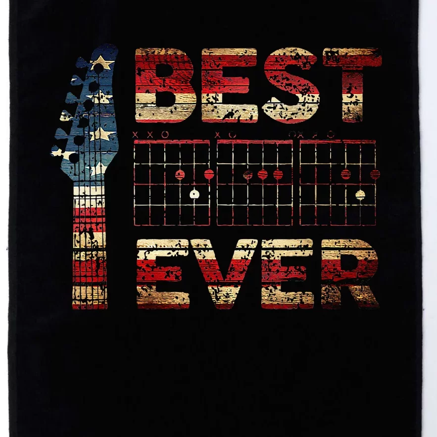 Best Guitar Dad Ever Chords Best Dad Guitar American Flag Platinum Collection Golf Towel