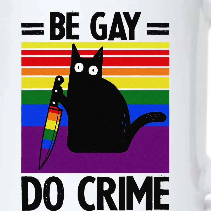 Be Gay Do Crime Cat LGBT Flag Black Color Changing Mug