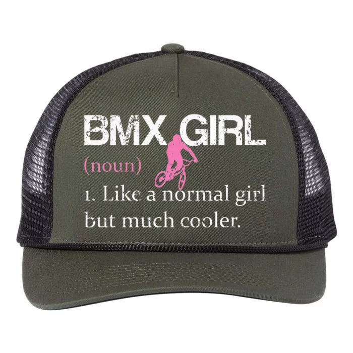 BMX Girl Definition Funny BMX Women Rider Cool Biking Retro Rope Trucker Hat Cap