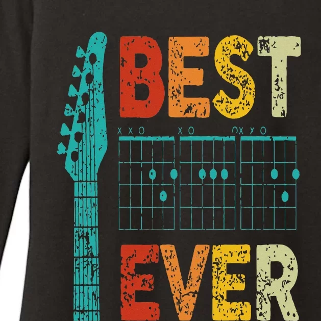 best guitar dad ever chords best dad guitar guitar dad Womens CVC Long Sleeve Shirt