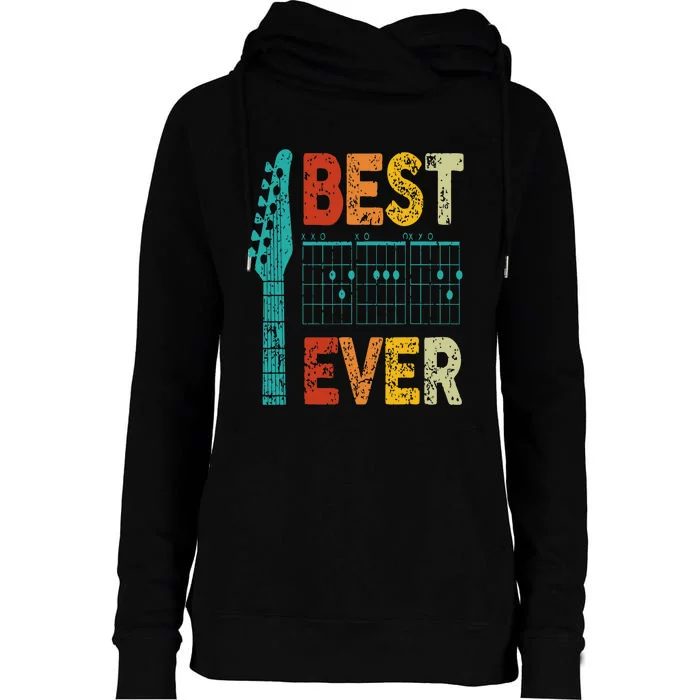 Best Guitar Dad Ever Chords Best Dad Guitar Guitar Dad Womens Funnel Neck Pullover Hood