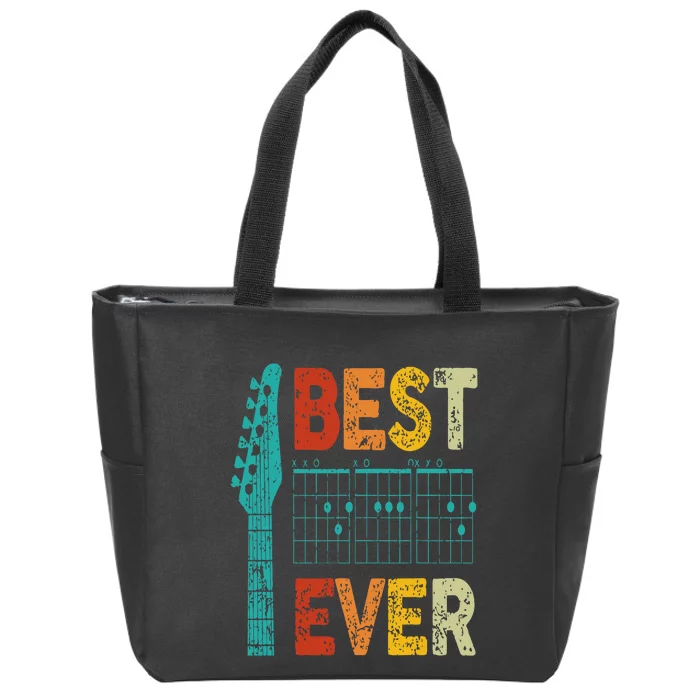 Best Guitar Dad Ever Chords Best Dad Guitar Guitar Dad Zip Tote Bag