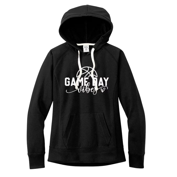 Basketball Game Day Vibes Basketball Mom Life Game Day Women's Fleece Hoodie