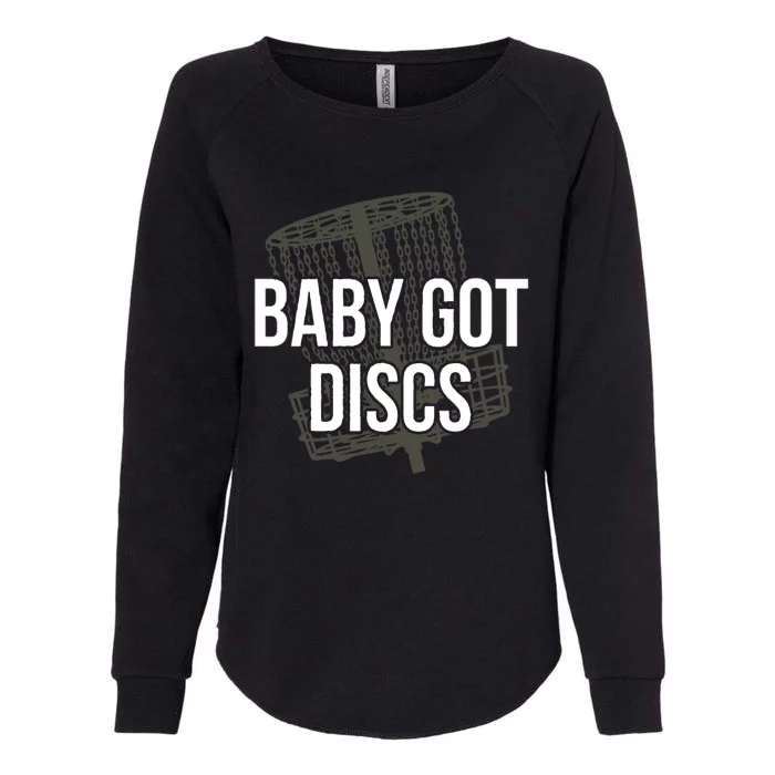 Baby Got Discs Funny Disc Golf Humor Golfer Womens California Wash Sweatshirt