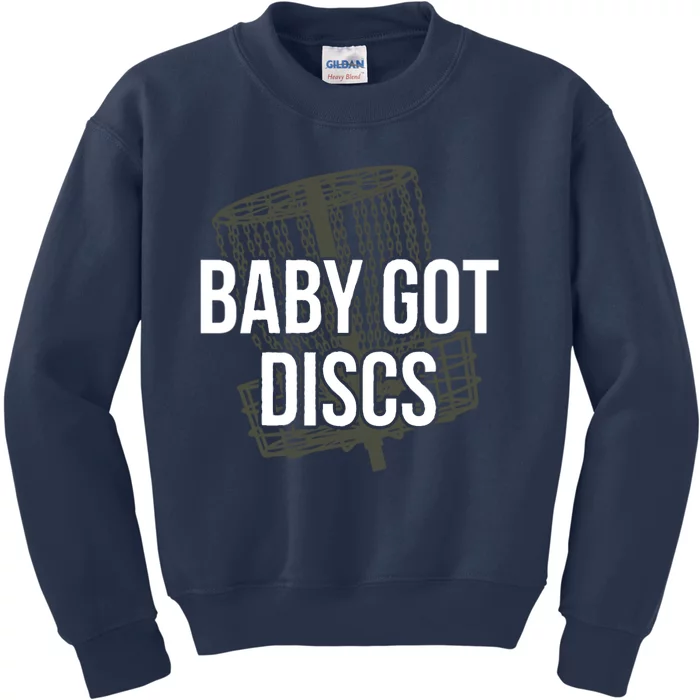 Baby Got Discs Funny Disc Golf Humor Golfer Kids Sweatshirt