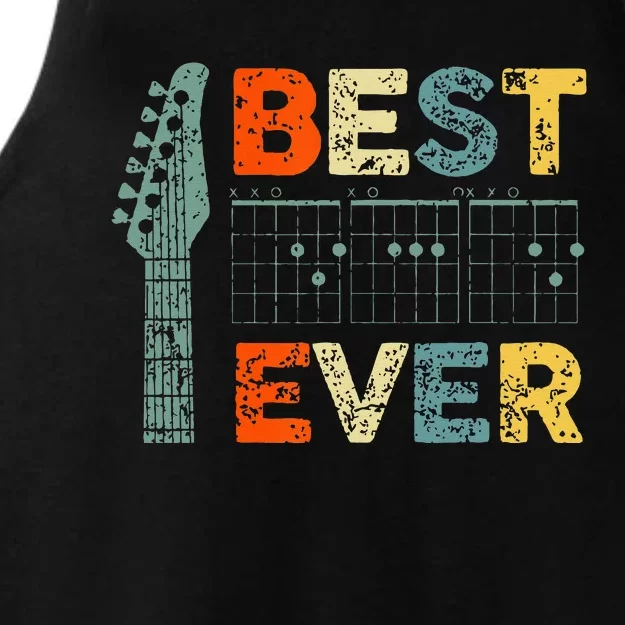 Best Guitar Dad Ever Chords Guitar Fathers Day Dad Ladies Tri-Blend Wicking Tank