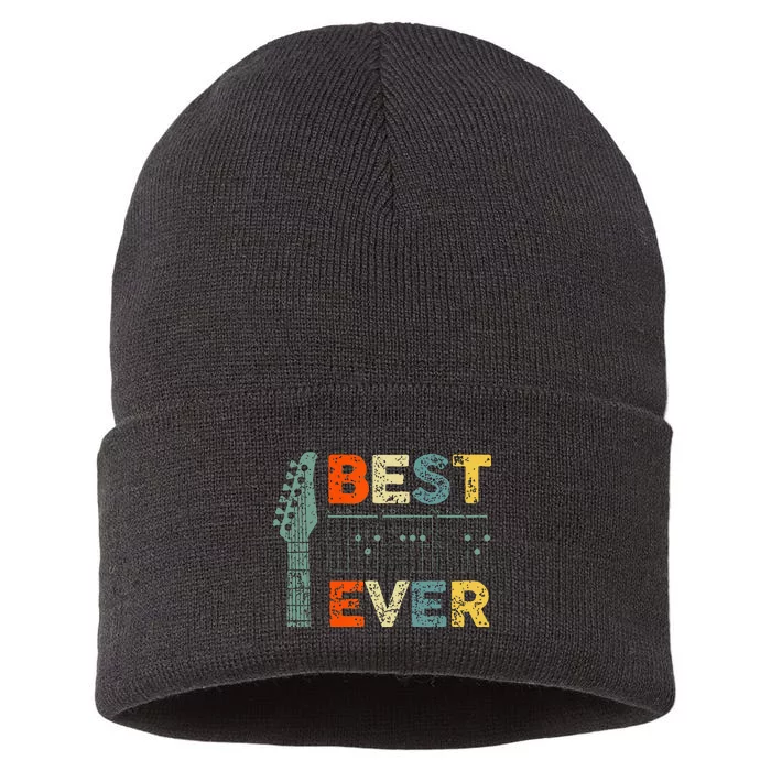 Best Guitar Dad Ever Chords Guitar Fathers Day Dad Sustainable Knit Beanie