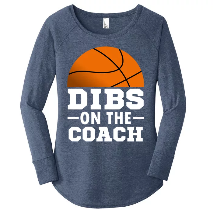 Basketball Game Day Dibs On The Coach Funny Vintage Coaching Gift Women's Perfect Tri Tunic Long Sleeve Shirt