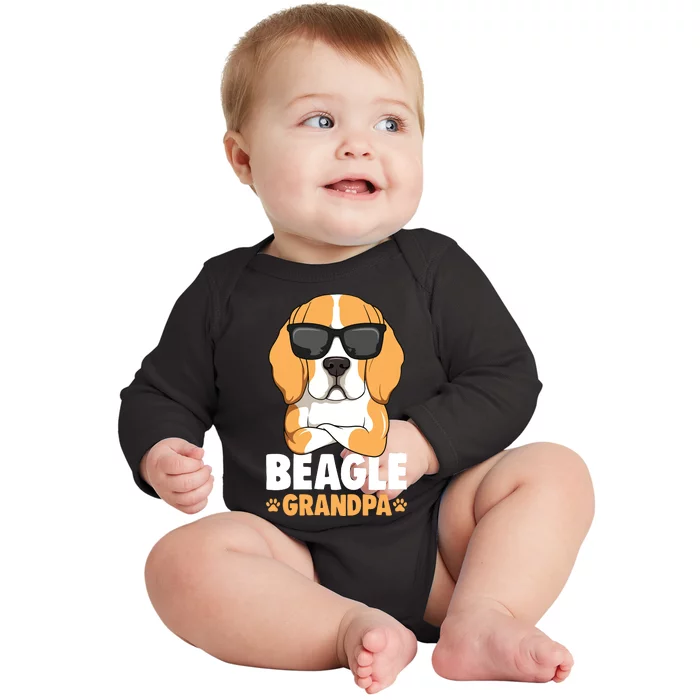 Beagle Grandpa Dog Baby Long Sleeve Bodysuit