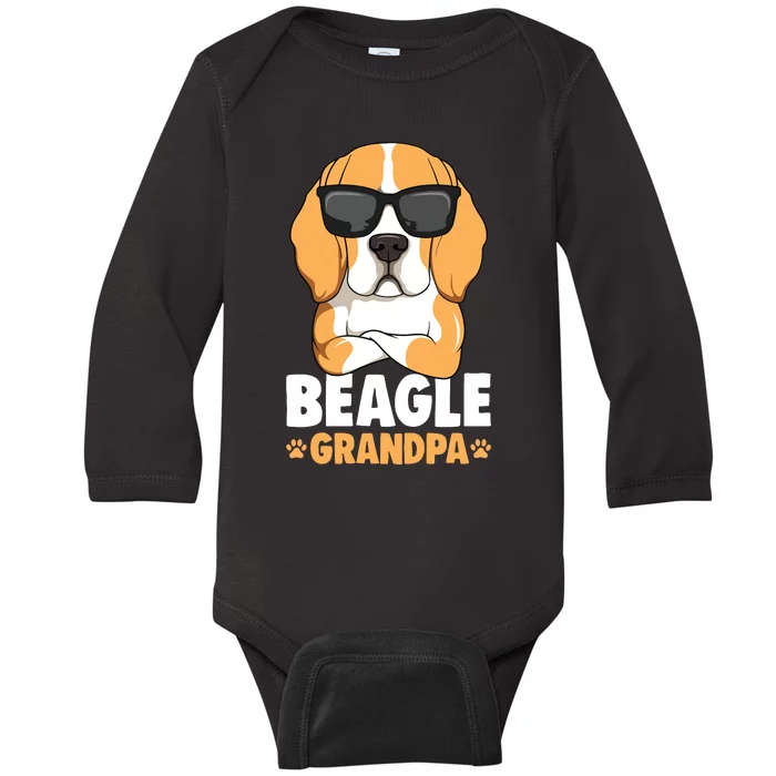 Beagle Grandpa Dog Baby Long Sleeve Bodysuit