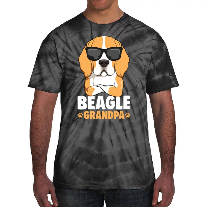 Beagle Grandpa Dog Tie-Dye T-Shirt