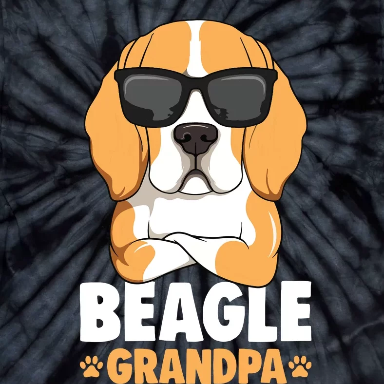 Beagle Grandpa Dog Tie-Dye T-Shirt