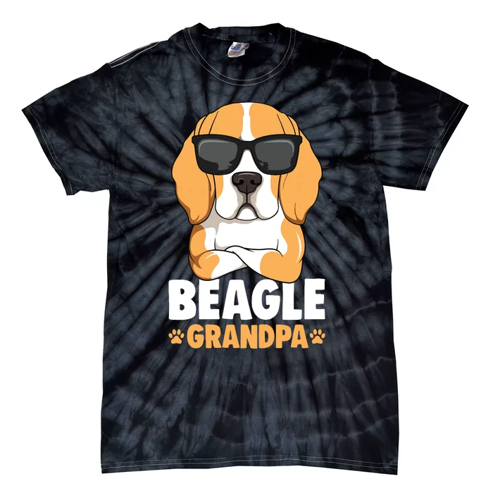 Beagle Grandpa Dog Tie-Dye T-Shirt