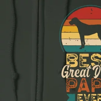 Best Great Dane Papa Ever Fathers Day Dad Grandpa Full Zip Hoodie