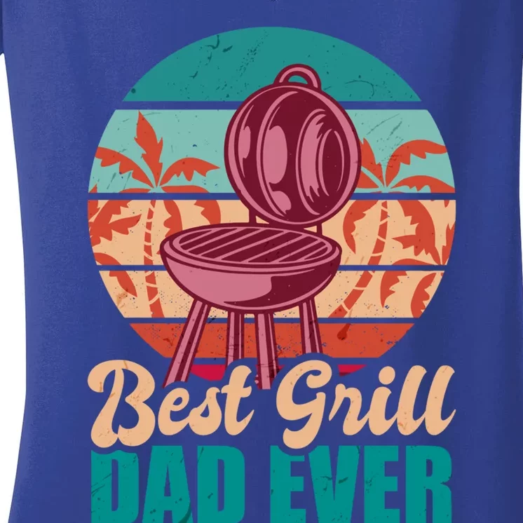 Best Grill Dad Ever For Father's Day Gift Women's V-Neck T-Shirt