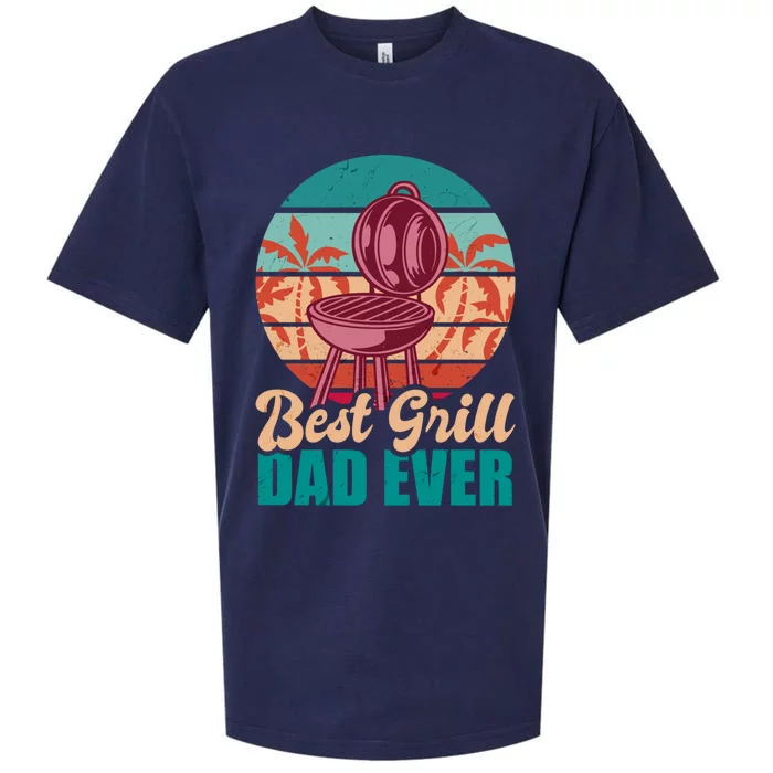 Best Grill Dad Ever For Father's Day Gift Sueded Cloud Jersey T-Shirt