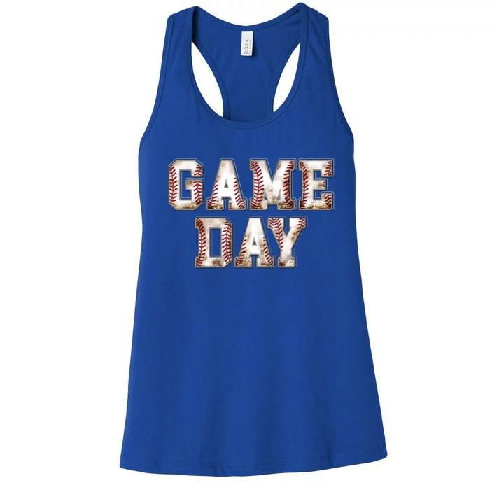 Baseball Game Day Cute Gift Women's Racerback Tank