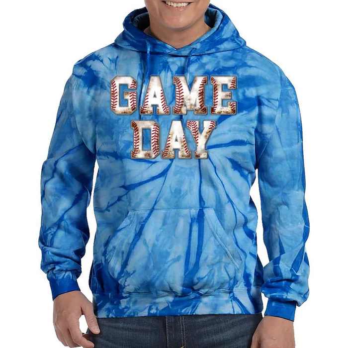 Baseball Game Day Cute Gift Tie Dye Hoodie