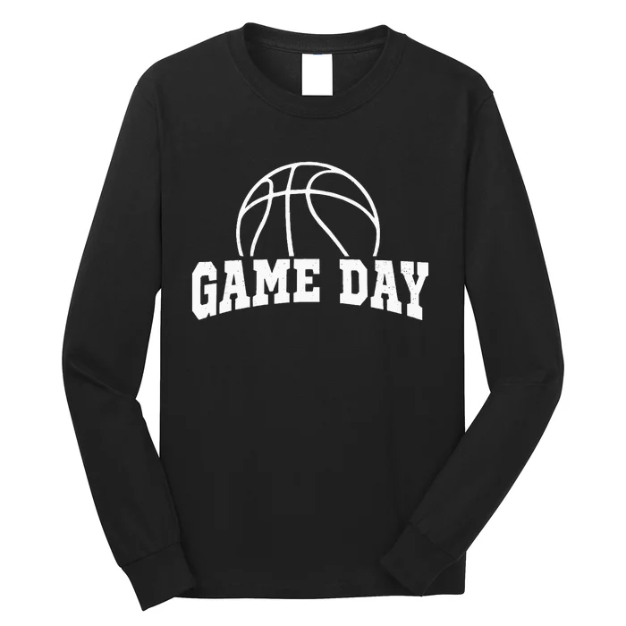 Basketball Game Day Basketball Mom Life Game Day Long Sleeve Shirt