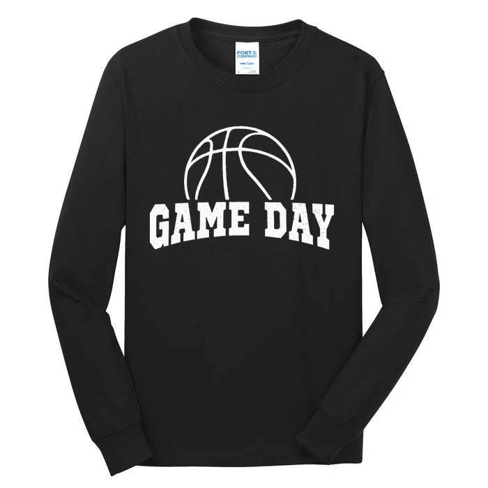 Basketball Game Day Basketball Mom Life Game Day Tall Long Sleeve T-Shirt