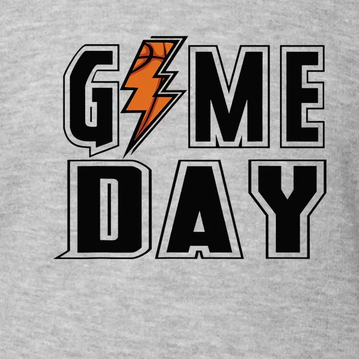 Basketball Game Day Lightning Team Basketball Toddler Sweatshirt