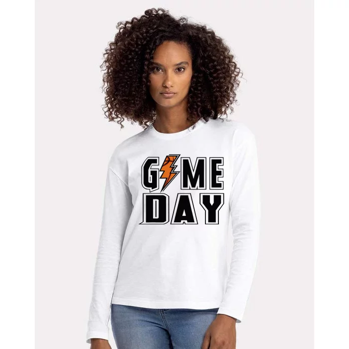 Basketball Game Day Lightning Team Basketball Womens Cotton Relaxed Long Sleeve T-Shirt