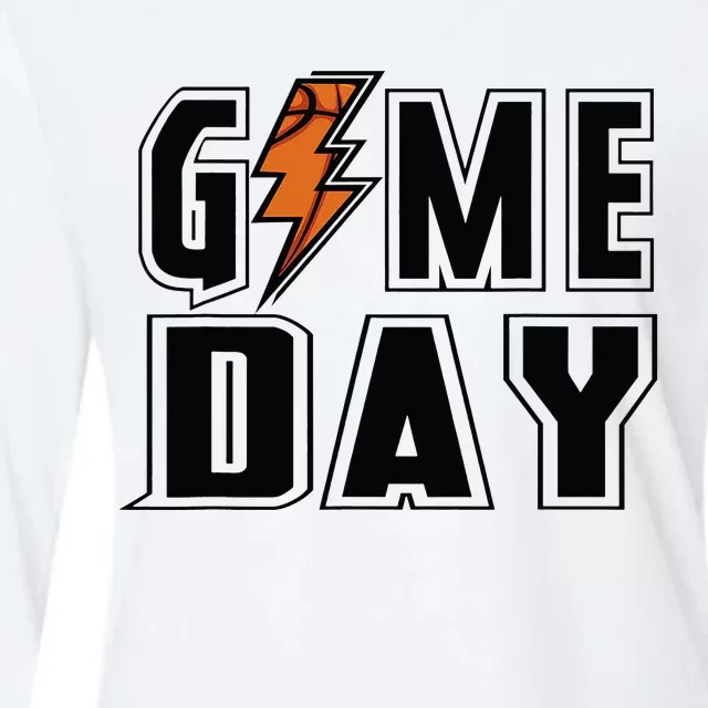 Basketball Game Day Lightning Team Basketball Womens Cotton Relaxed Long Sleeve T-Shirt