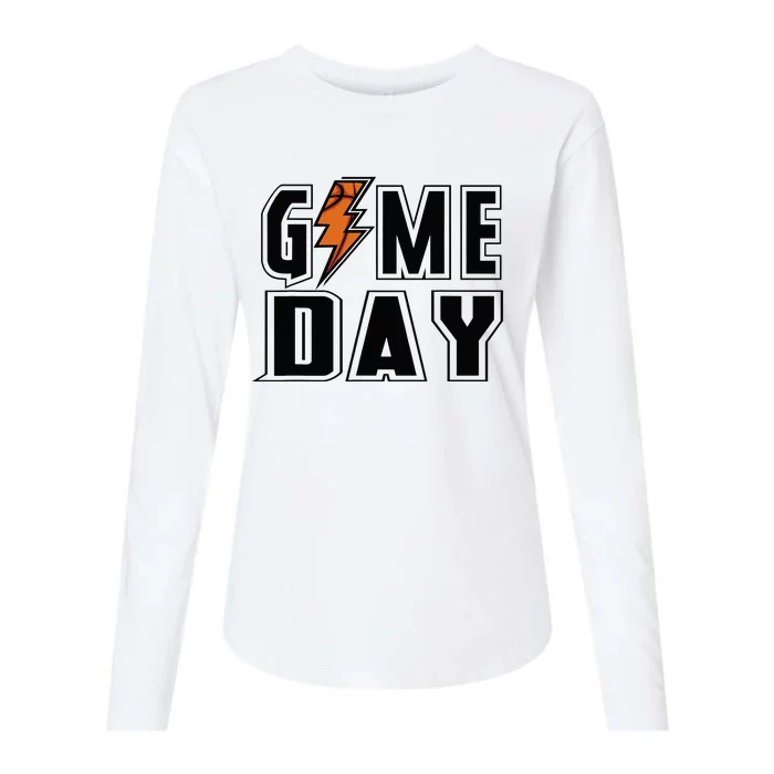 Basketball Game Day Lightning Team Basketball Womens Cotton Relaxed Long Sleeve T-Shirt