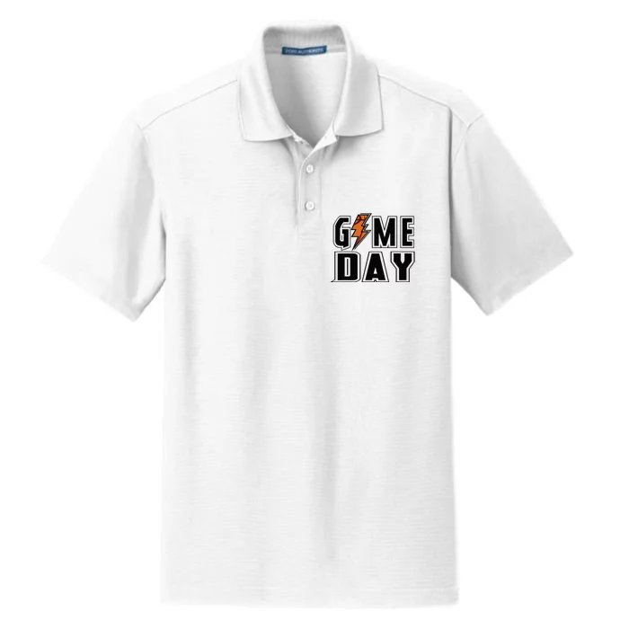 Basketball Game Day Lightning Team Basketball Dry Zone Grid Performance Polo