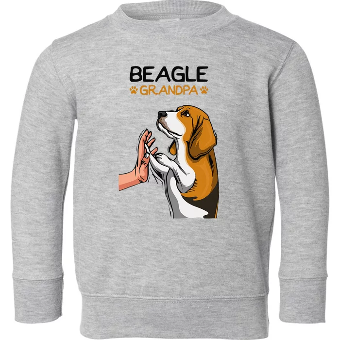 Beagle Grandpa Dog Dad Toddler Sweatshirt