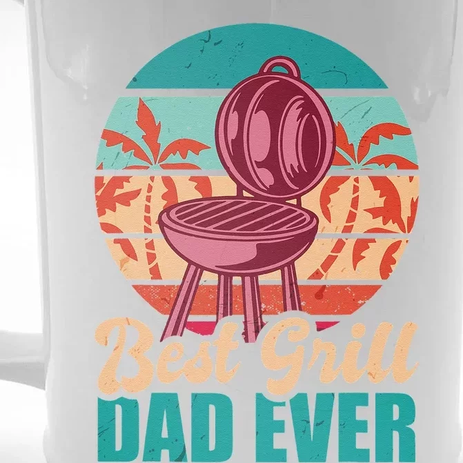 Best Grill Dad Ever For Fathers Day Front & Back Beer Stein