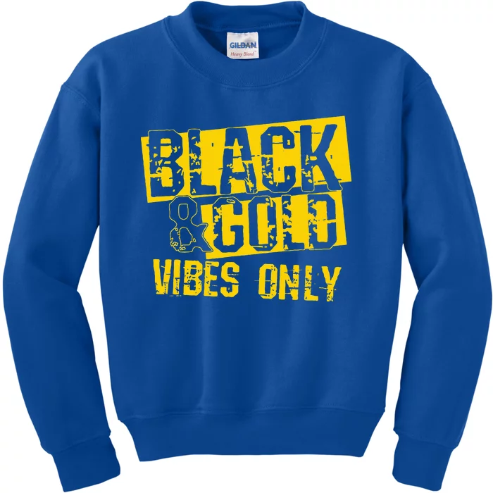 Black Game Day And Gold For High School Football Kids Sweatshirt