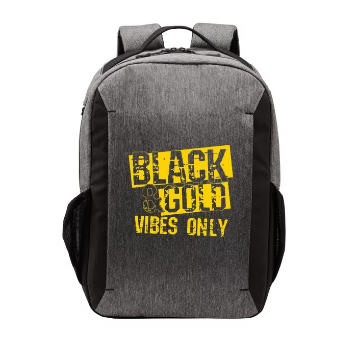 Black Game Day And Gold For High School Football Vector Backpack