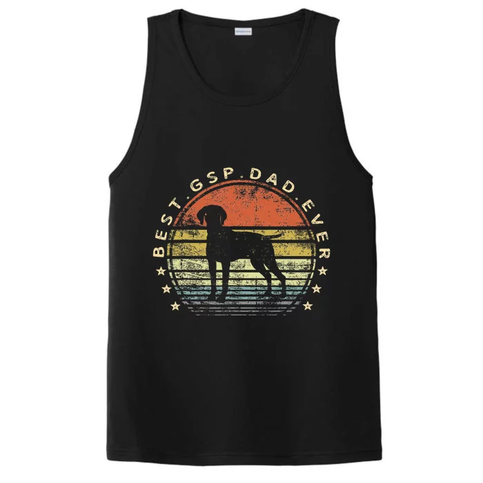 Best Gsp Dad Ever Dog Lover Owner Performance Tank