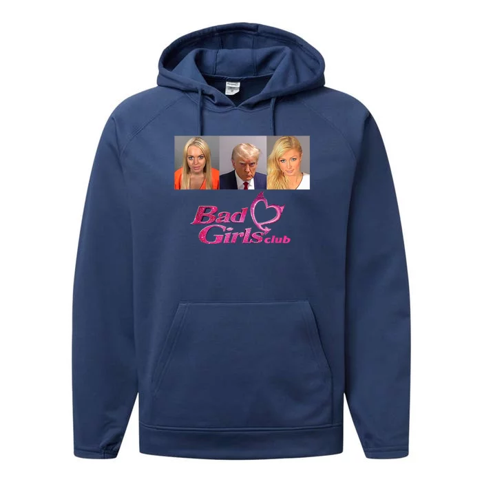 Bad Girls Donald Club Trump 2024 Mugshot Performance Fleece Hoodie