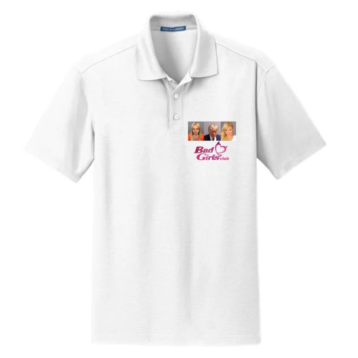 Bad Girls Donald Club Trump 2024 Mugshot Dry Zone Grid Performance Polo