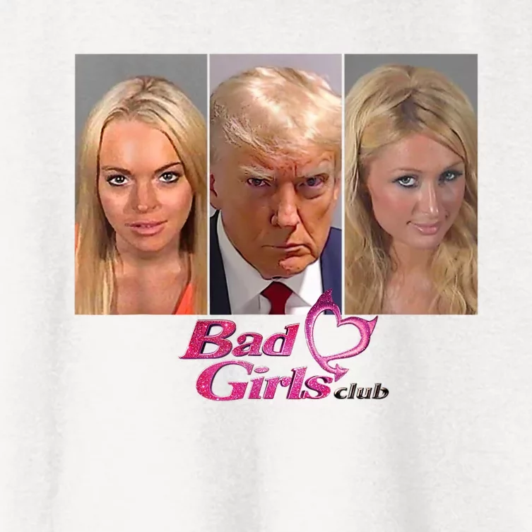 Bad Girls Donald Club Trump 2024 Mugshot Women's Crop Top Tee