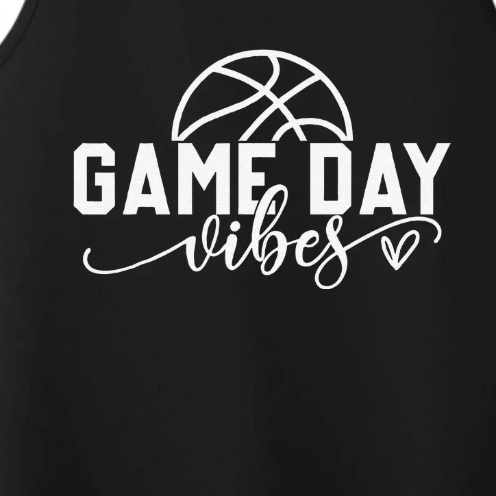 Basketball Game Day Vibes Basketball Mom Life Game Day Performance Tank