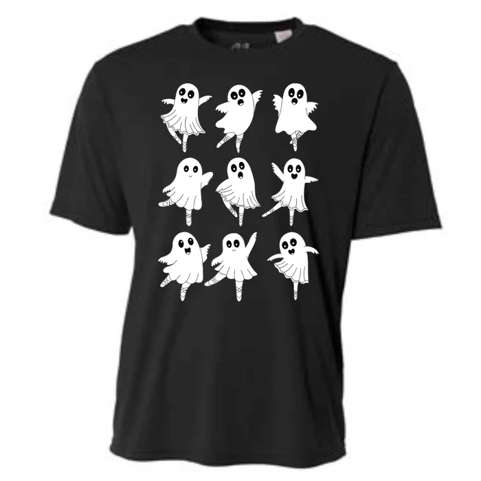 Ballet Ghost Dancing Dancer Dance Teacher Halloween Cooling Performance Crew T-Shirt