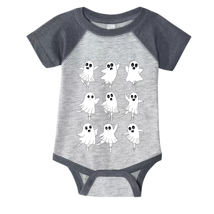 Ballet Ghost Dancing Dancer Dance Teacher Halloween Infant Baby Jersey Bodysuit