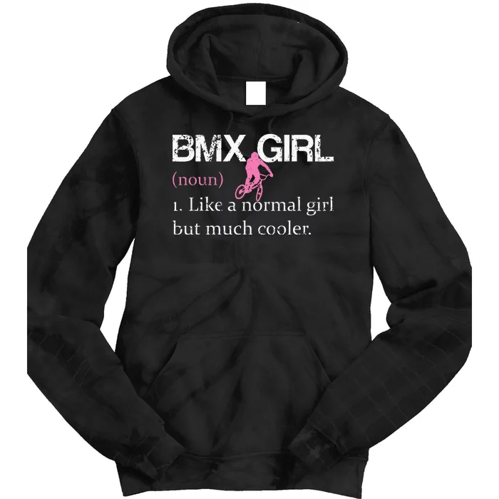 BMX Girl Definition Funny BMX Women Rider Cool Biking Tie Dye Hoodie