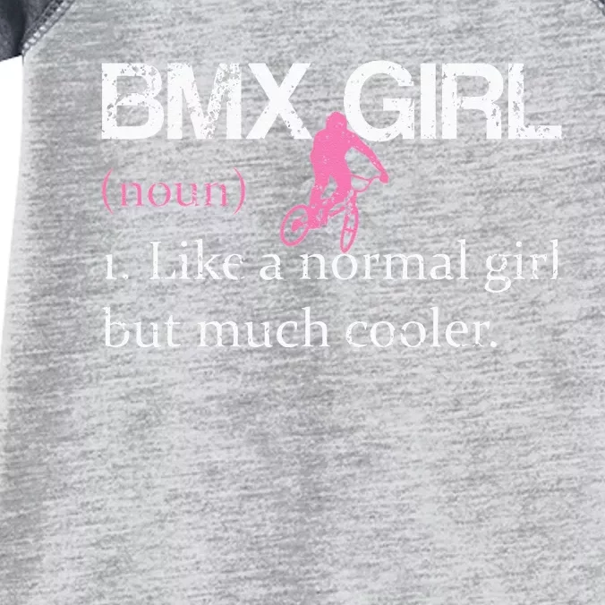 BMX Girl Definition Funny BMX Women Rider Cool Biking Infant Baby Jersey Bodysuit