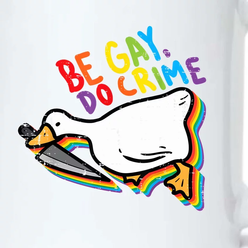 Be Gay Do Crime Goose Rainbow Pride Flag Lgbtq Black Color Changing Mug