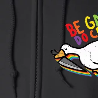 Be Gay Do Crime Goose Rainbow Pride Flag Lgbtq Full Zip Hoodie