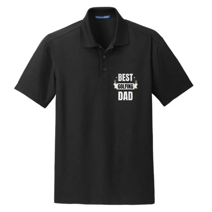 Best Golfing Dad Funny Gift For Dad Father's Day Dry Zone Grid Performance Polo