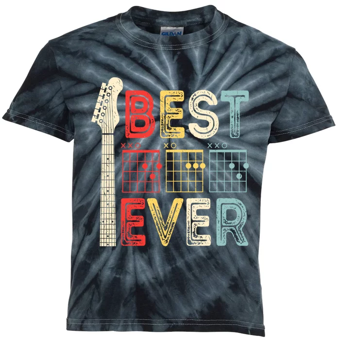 Best Guitar Dad Ever Chords Best Dad Guitar Guitar Dad Kids Tie-Dye T-Shirt