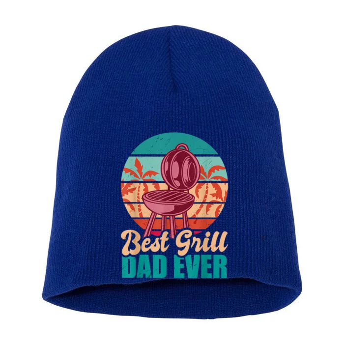 Best Grill Dad Ever For Fathers Day Gift Short Acrylic Beanie