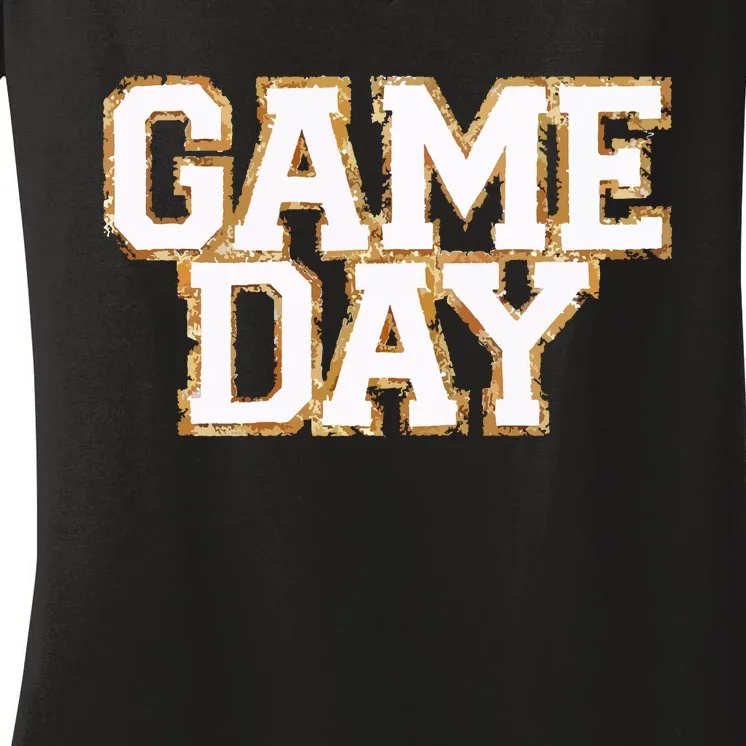 Baseball Game Day Gift Women's V-Neck T-Shirt