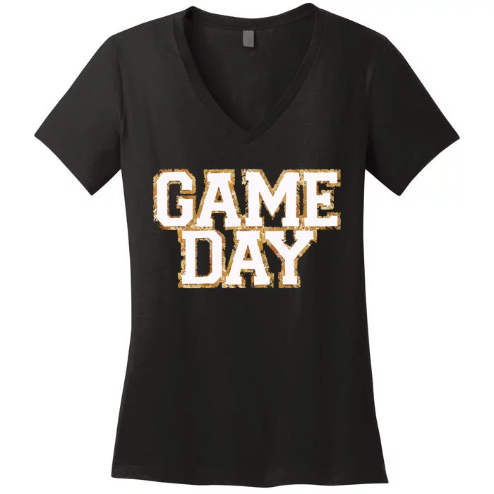 Baseball Game Day Gift Women's V-Neck T-Shirt